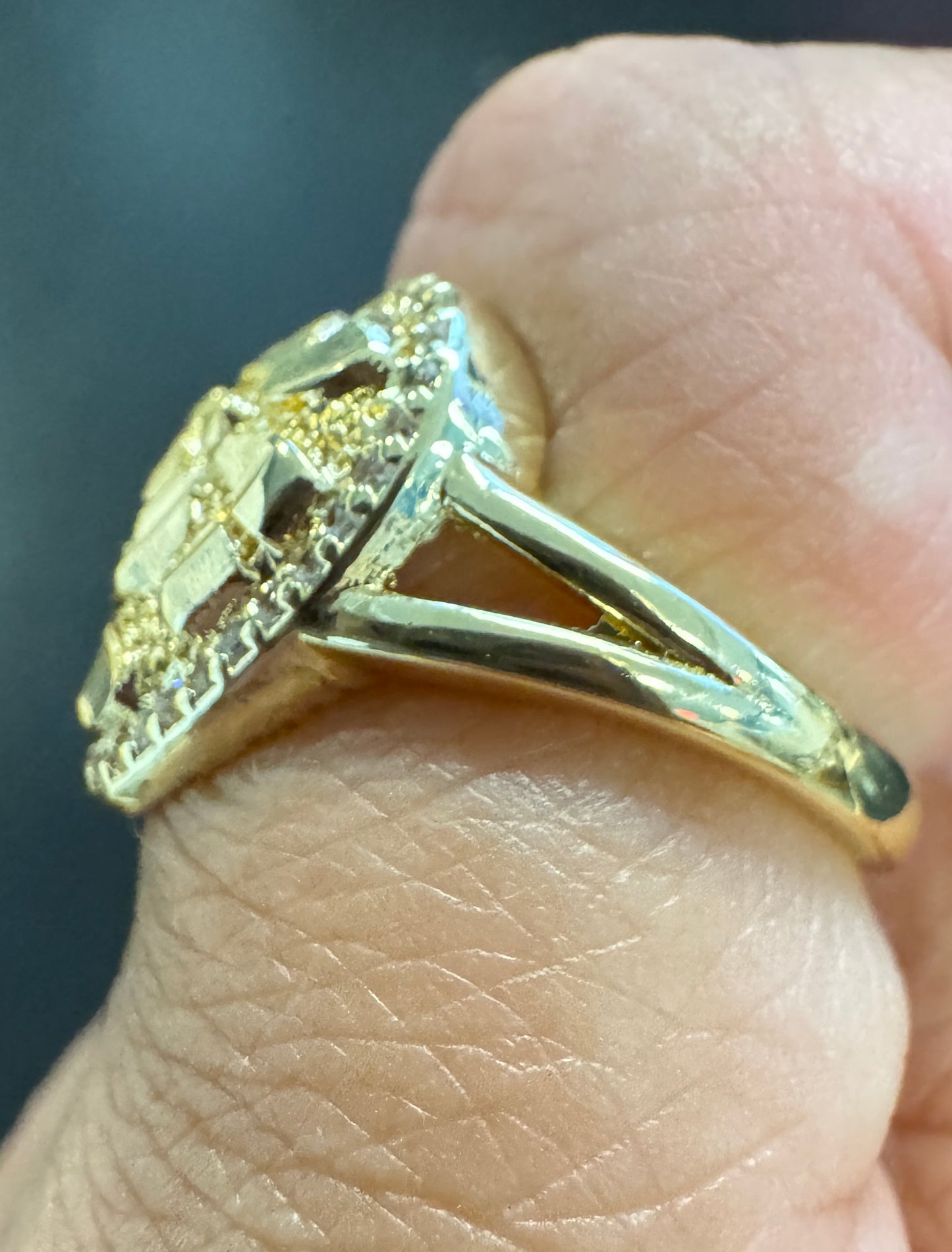 Gold Plated Heart Nugget