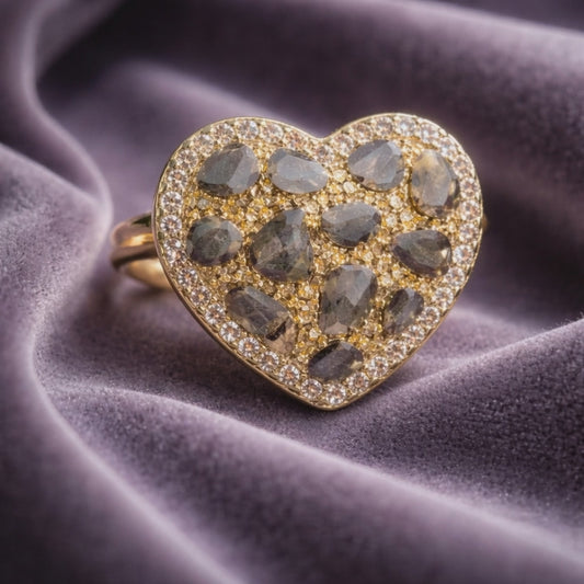 Gold Plated Heart Nugget